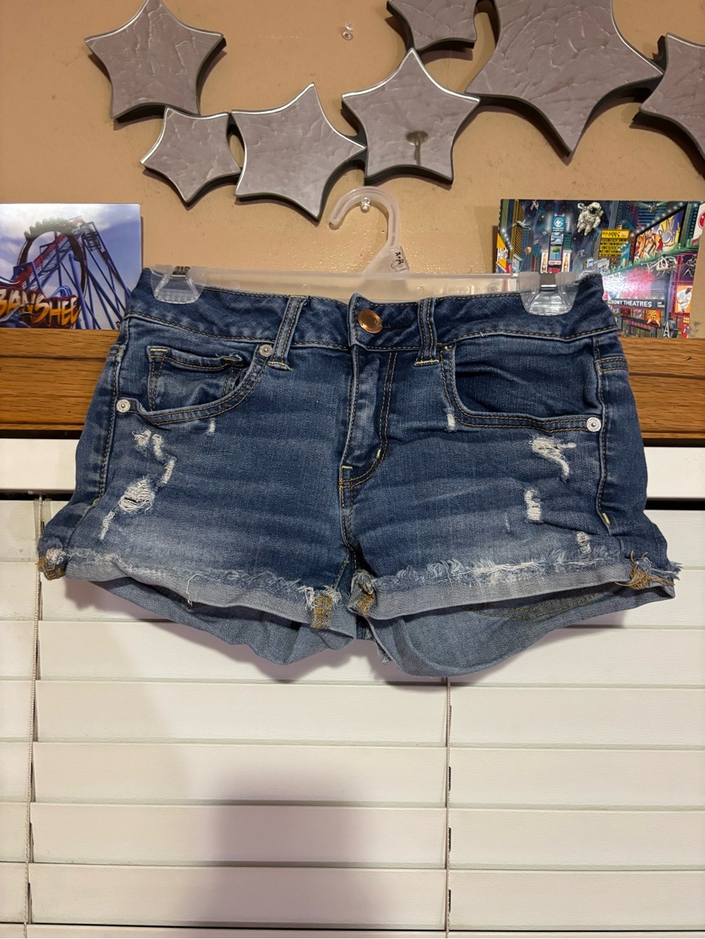 American Eagle Ripped Jean Shorts